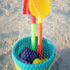 Beach Toy Set – Multi-Color Shovels & Bucket