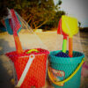 Beach Toy Set – Multi-Color Shovels & Bucket